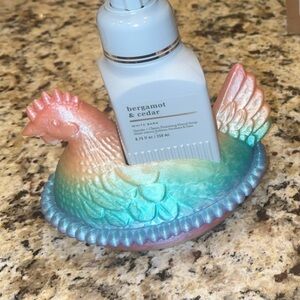 Colorful Rooster Bath & Body Works Soap Holder